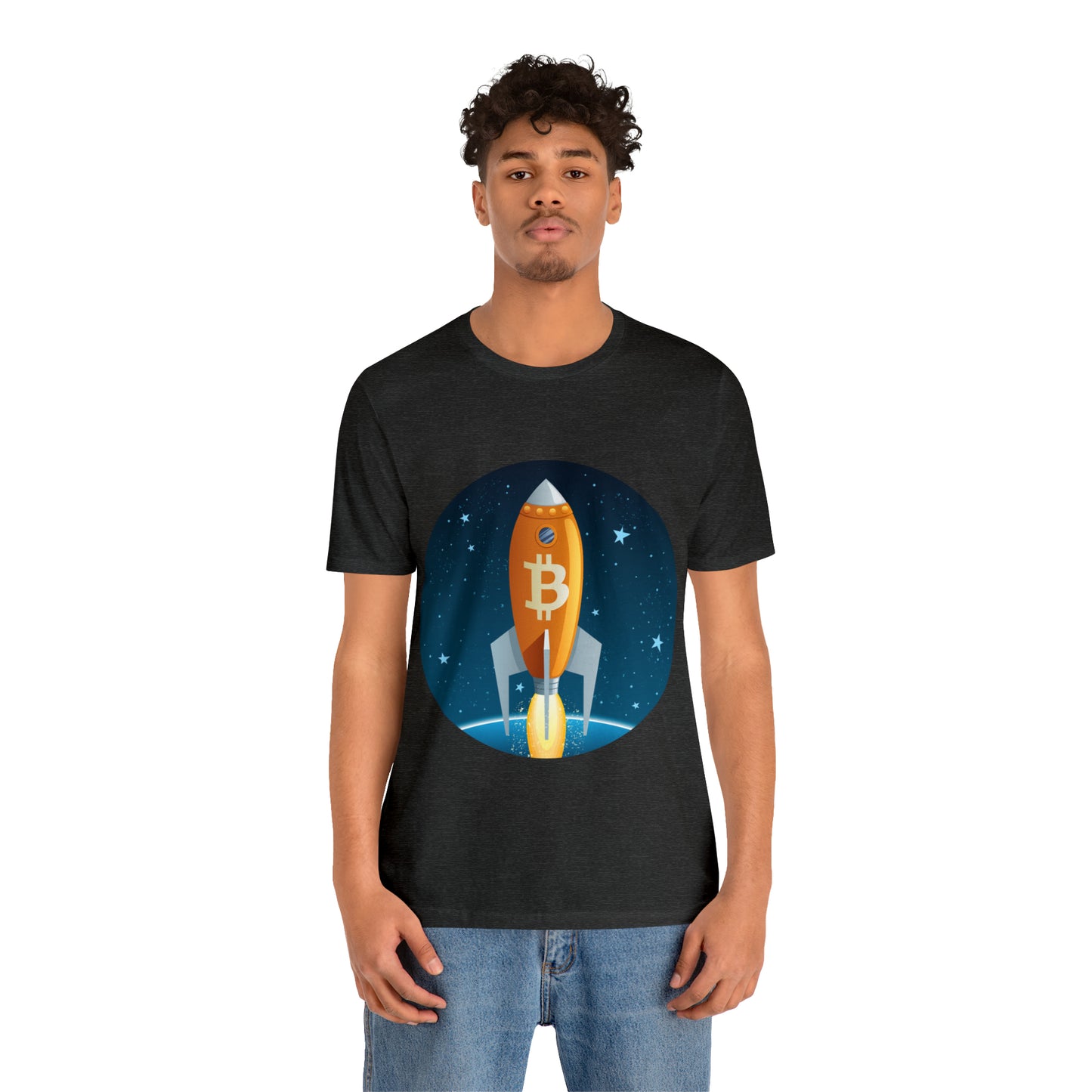 BitCoin Rocket Unisex Short Sleeve