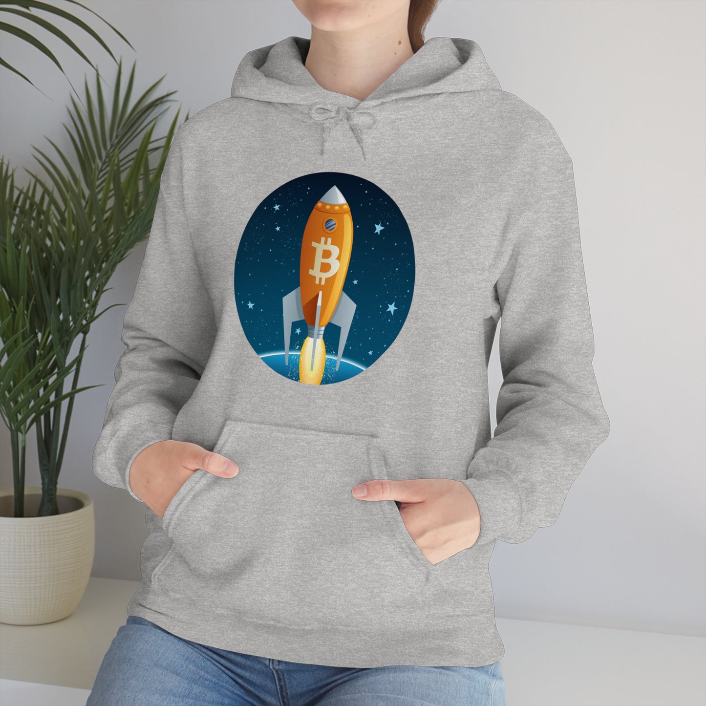 Bitcoin Rocket Unisex Hoodie