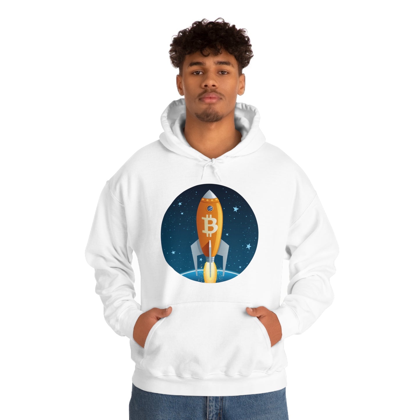 Bitcoin Rocket Unisex Hoodie