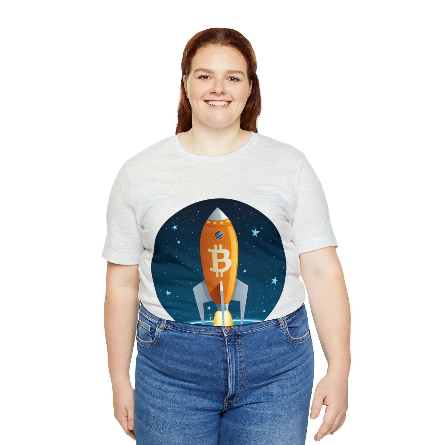 BitCoin Rocket Unisex Short Sleeve