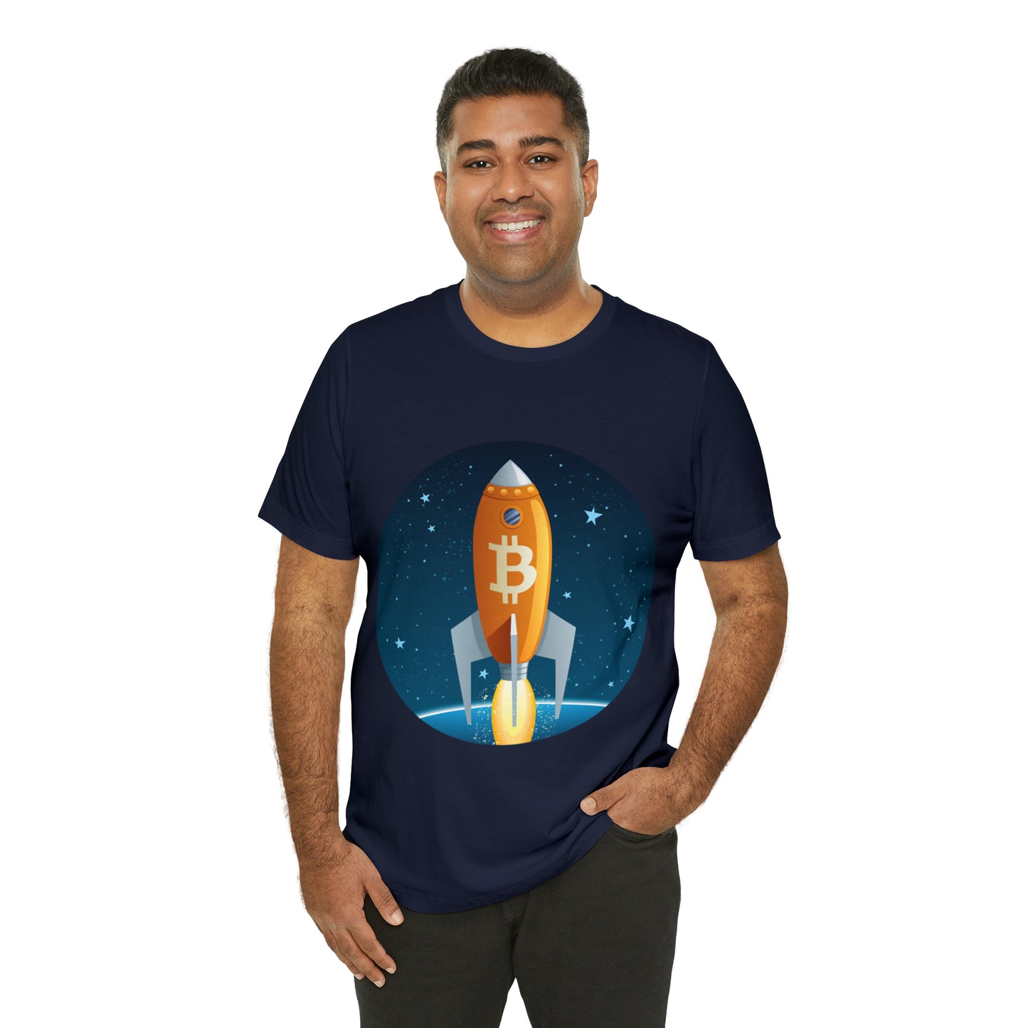 BitCoin Rocket Unisex Short Sleeve