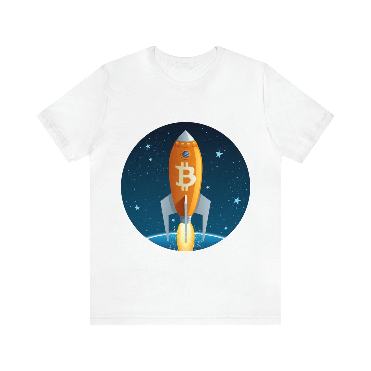 BitCoin Rocket Unisex Short Sleeve