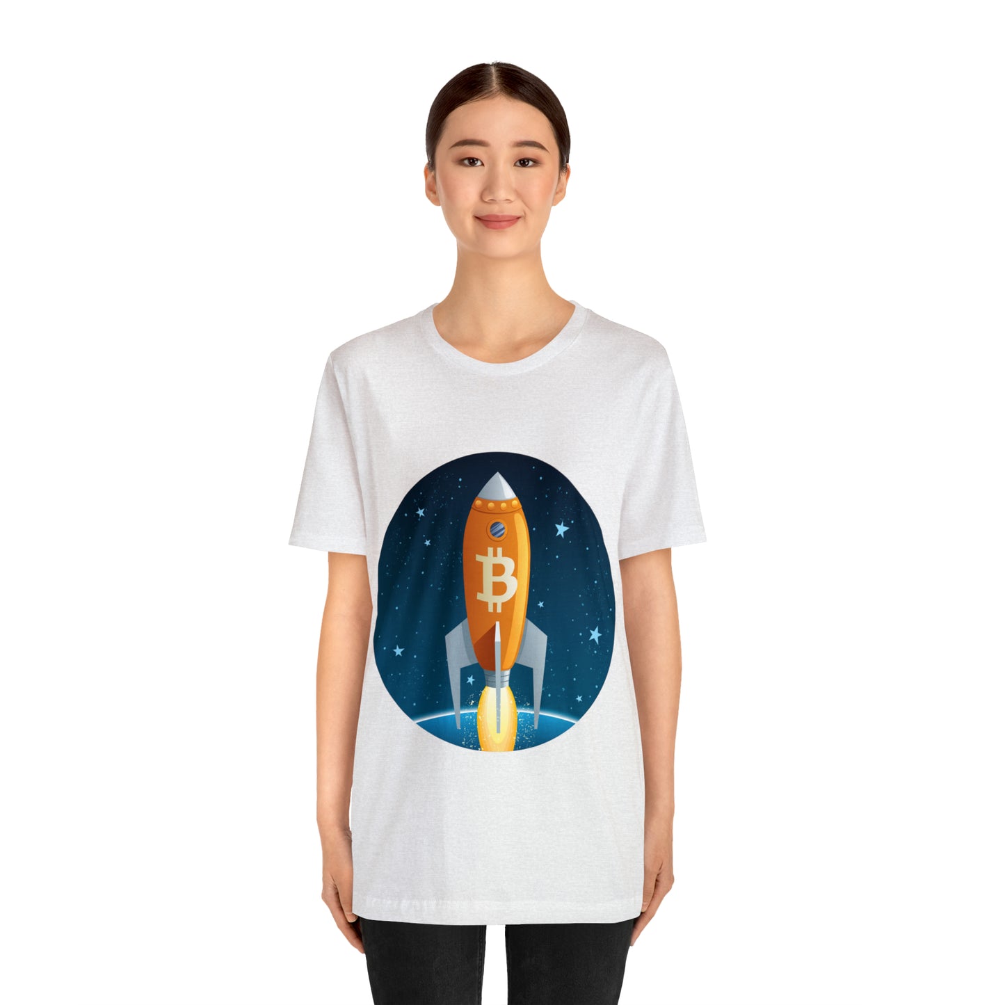 BitCoin Rocket Unisex Short Sleeve