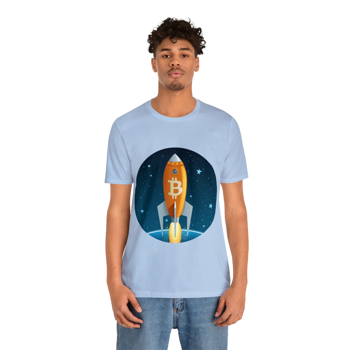 BitCoin Rocket Unisex Short Sleeve