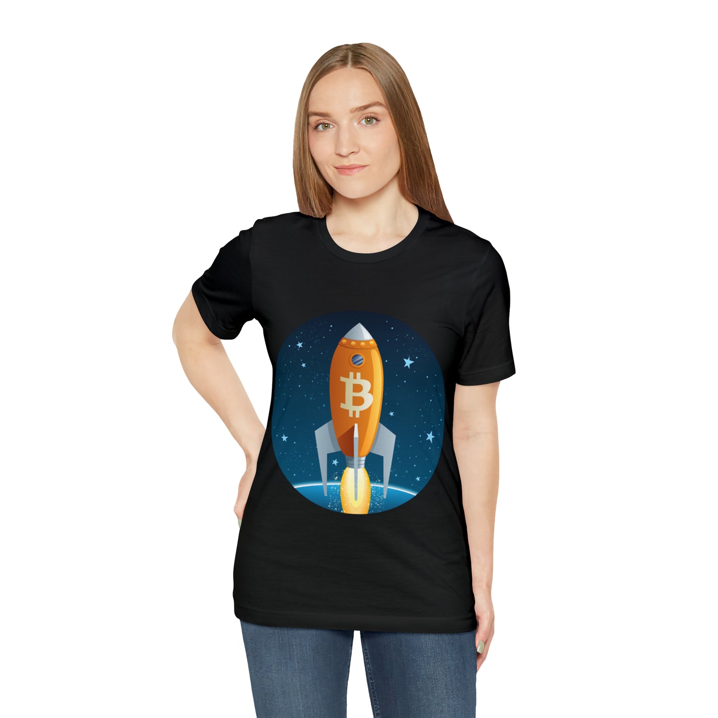 BitCoin Rocket Unisex Short Sleeve