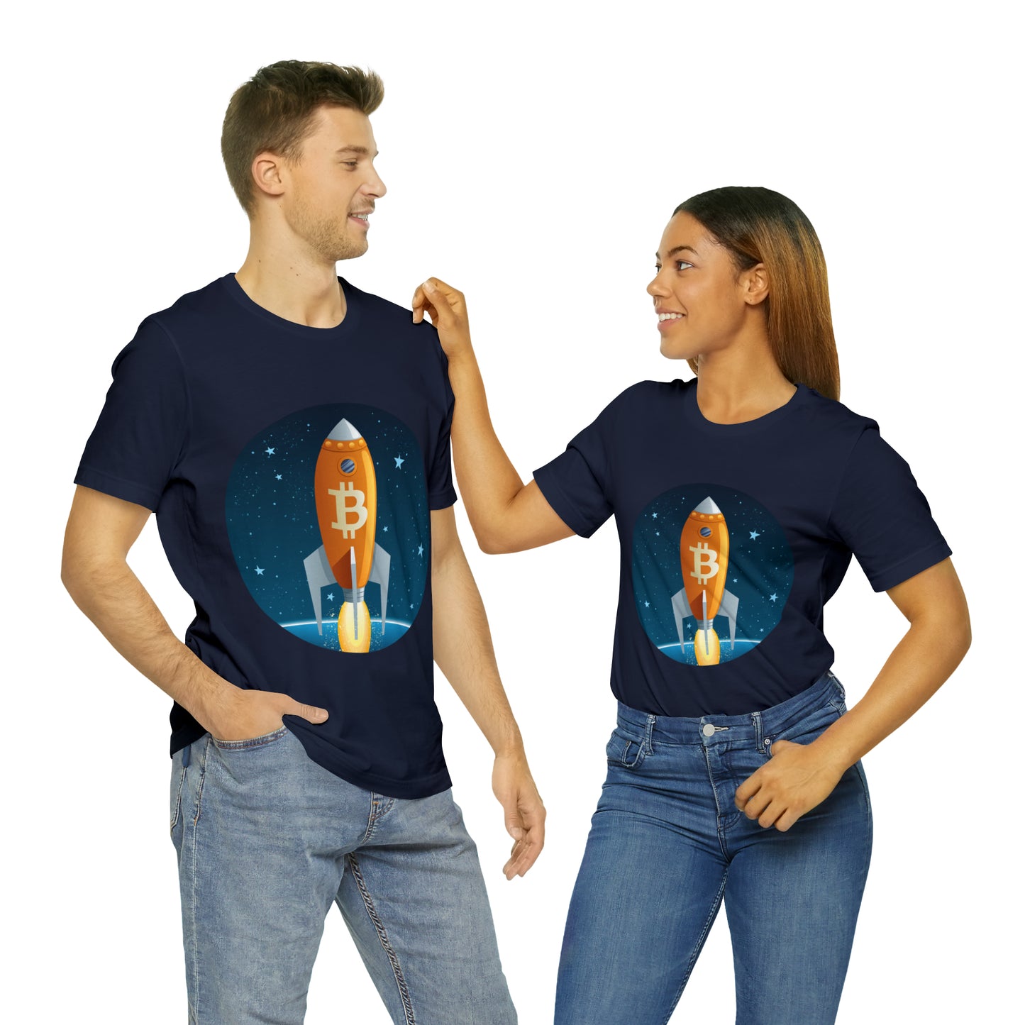 BitCoin Rocket Unisex Short Sleeve