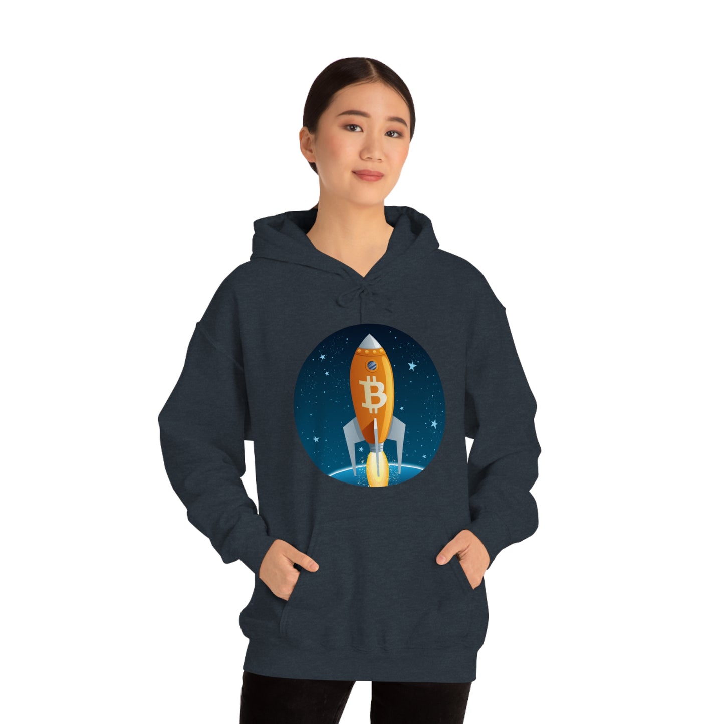 Bitcoin Rocket Unisex Hoodie