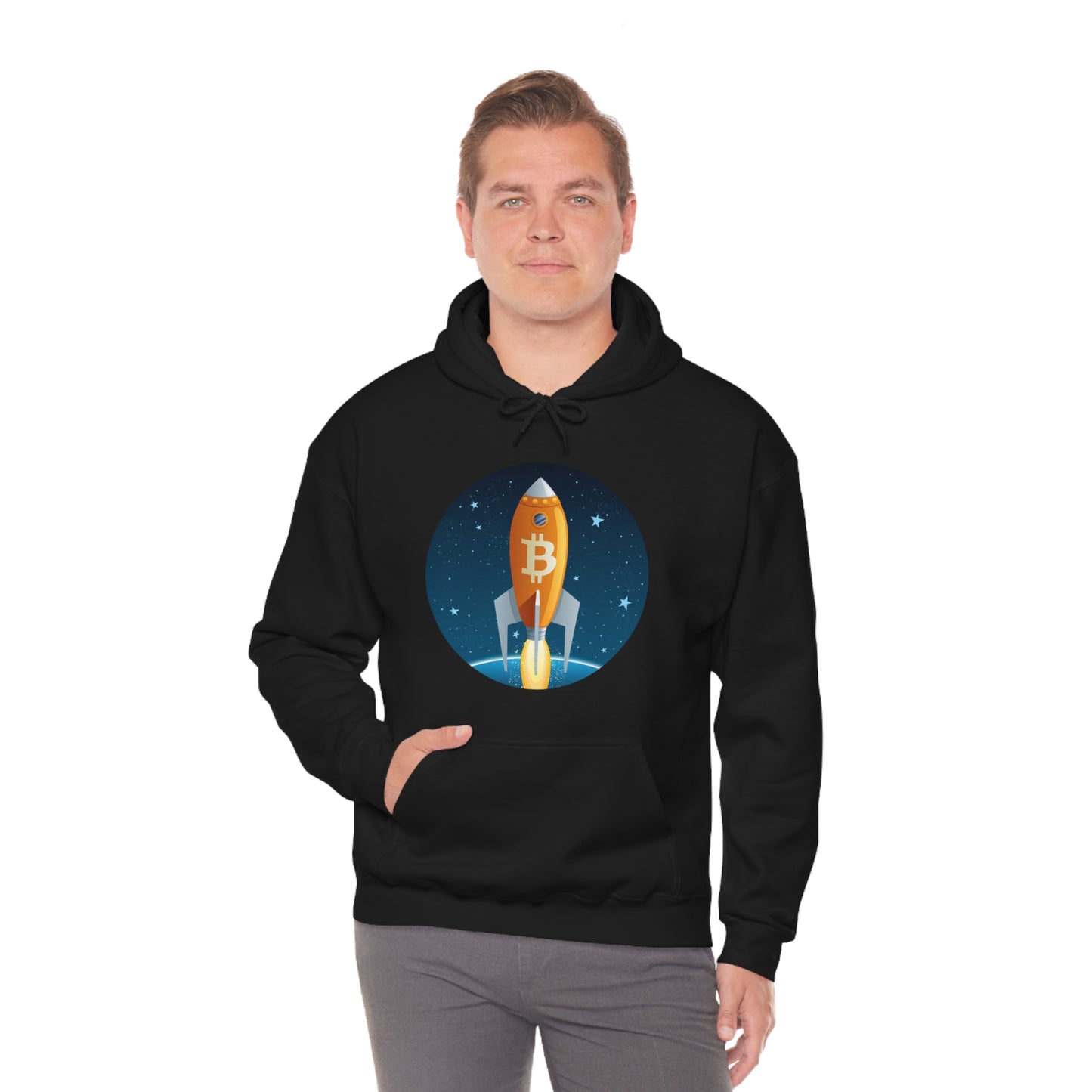 Bitcoin Rocket Unisex Hoodie