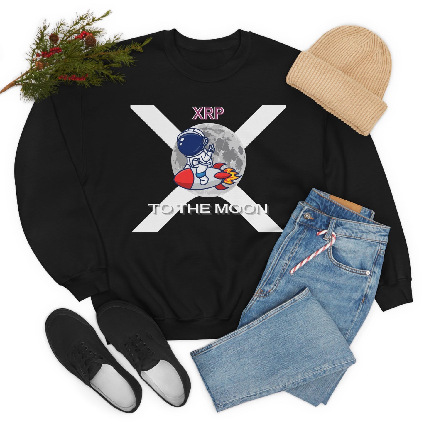 XRP To the Moon (Unisex Crewneck Sweatshirt)