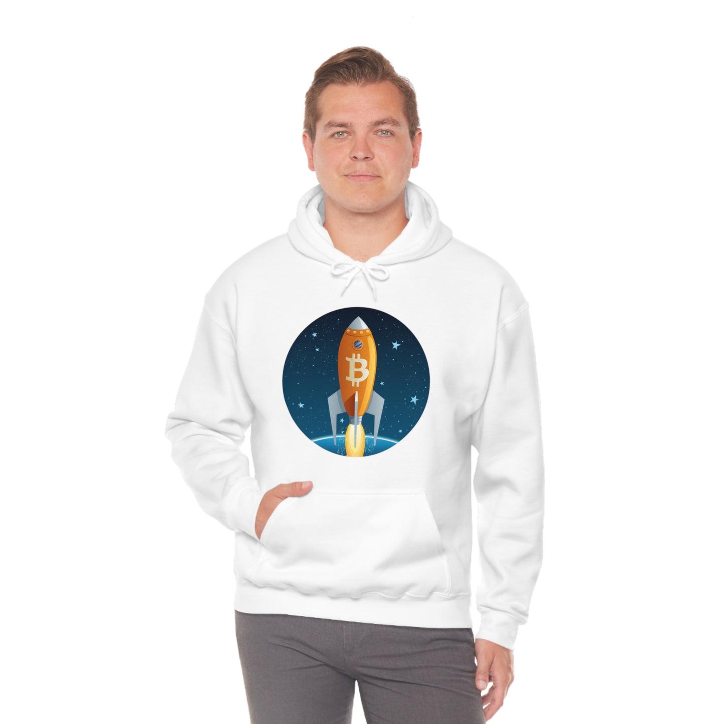 Bitcoin Rocket Unisex Hoodie