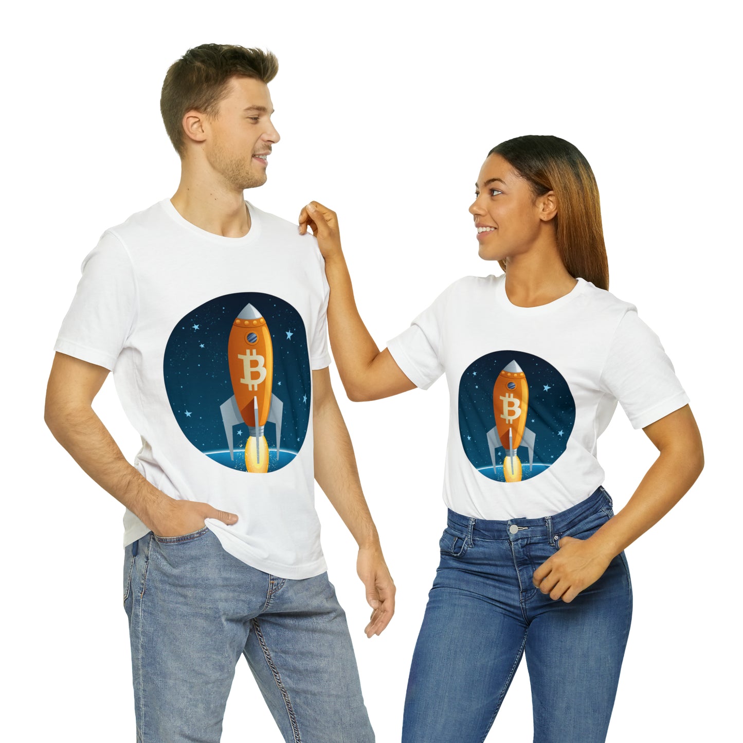 BitCoin Rocket Unisex Short Sleeve