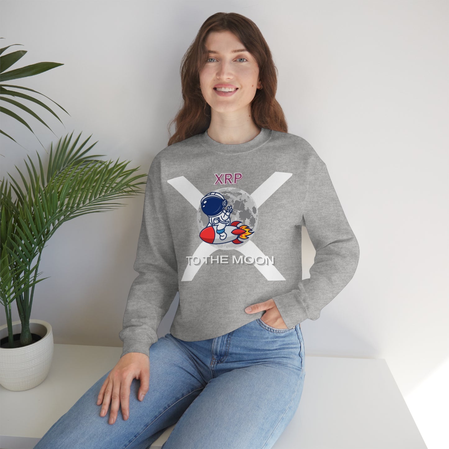 XRP To the Moon (Unisex Crewneck Sweatshirt)