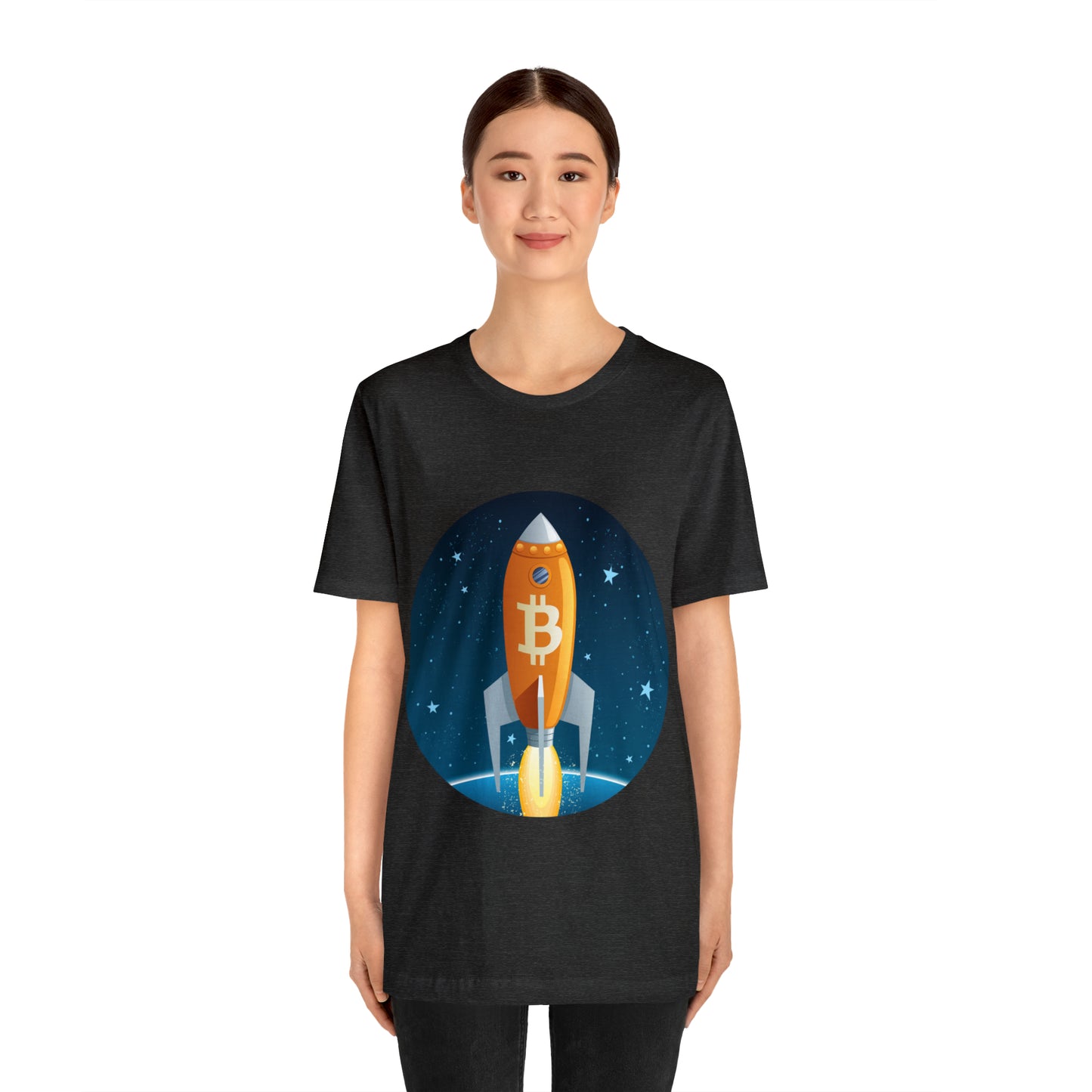 BitCoin Rocket Unisex Short Sleeve