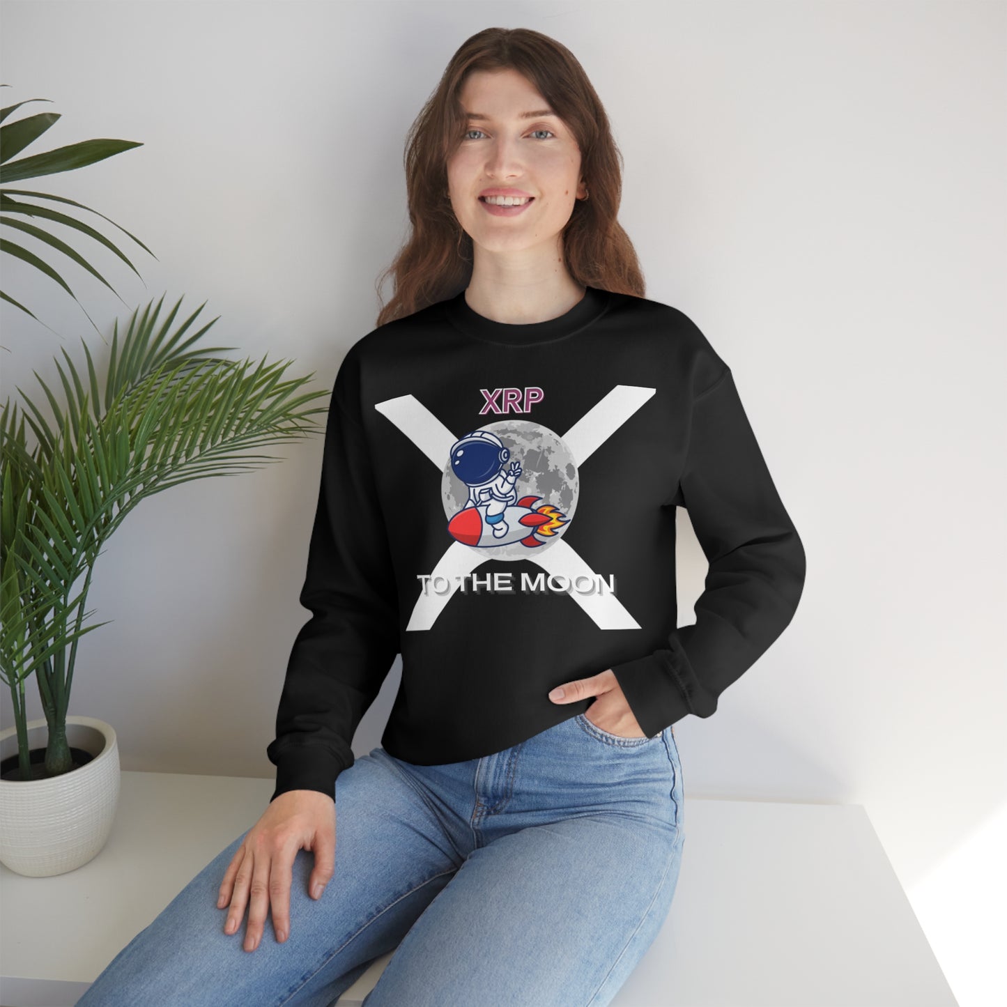 XRP To the Moon (Unisex Crewneck Sweatshirt)