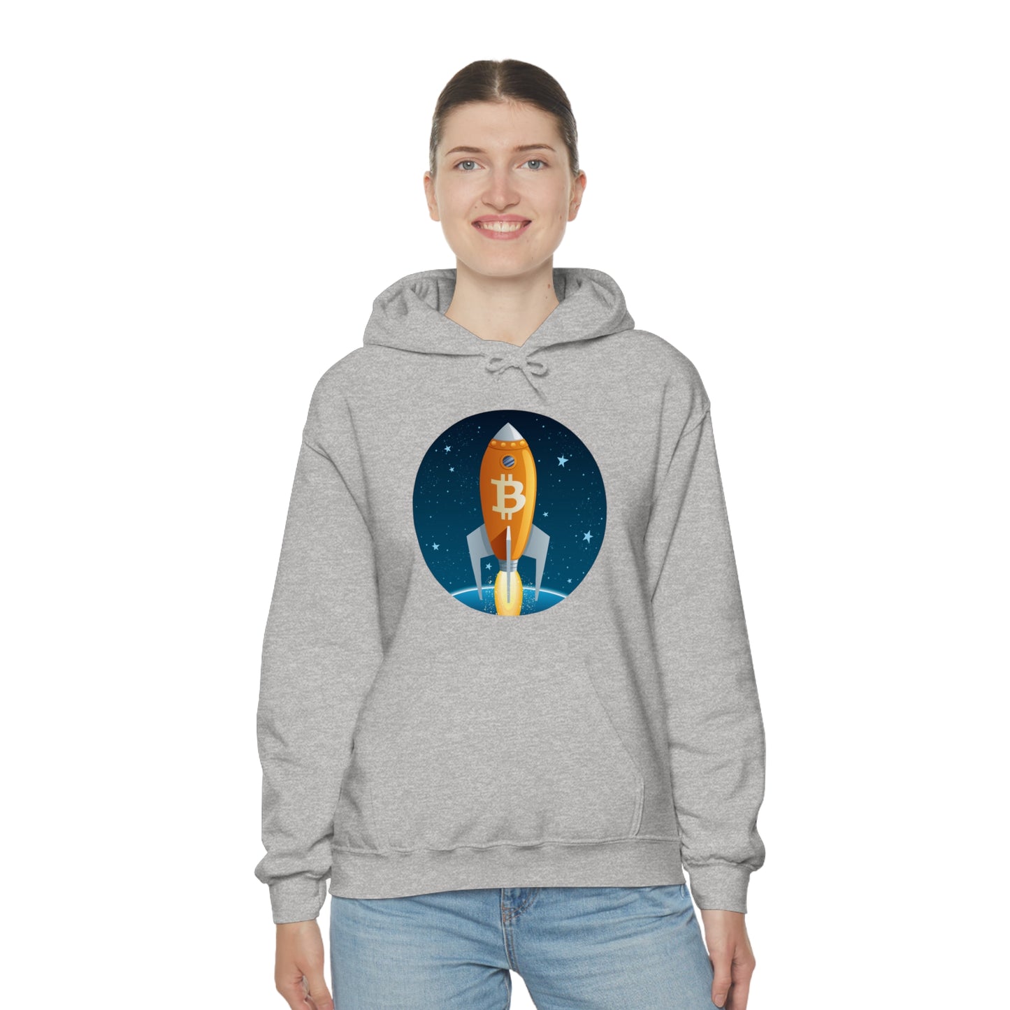 Bitcoin Rocket Unisex Hoodie