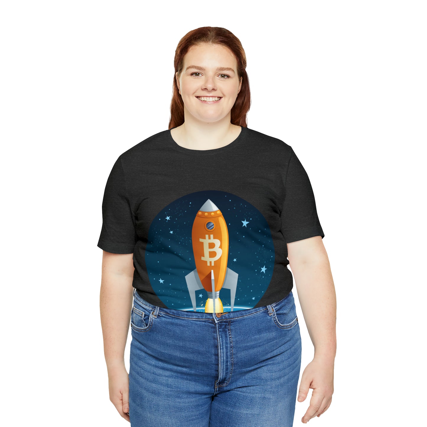 BitCoin Rocket Unisex Short Sleeve