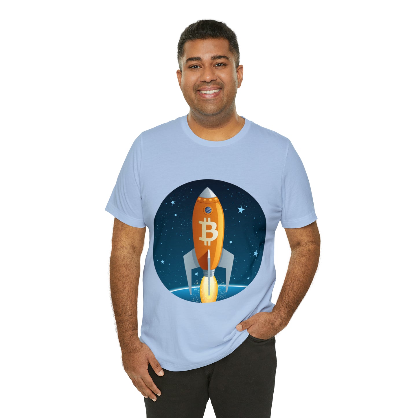 BitCoin Rocket Unisex Short Sleeve