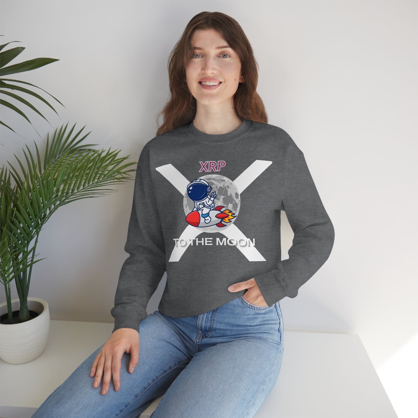 XRP To the Moon (Unisex Crewneck Sweatshirt)