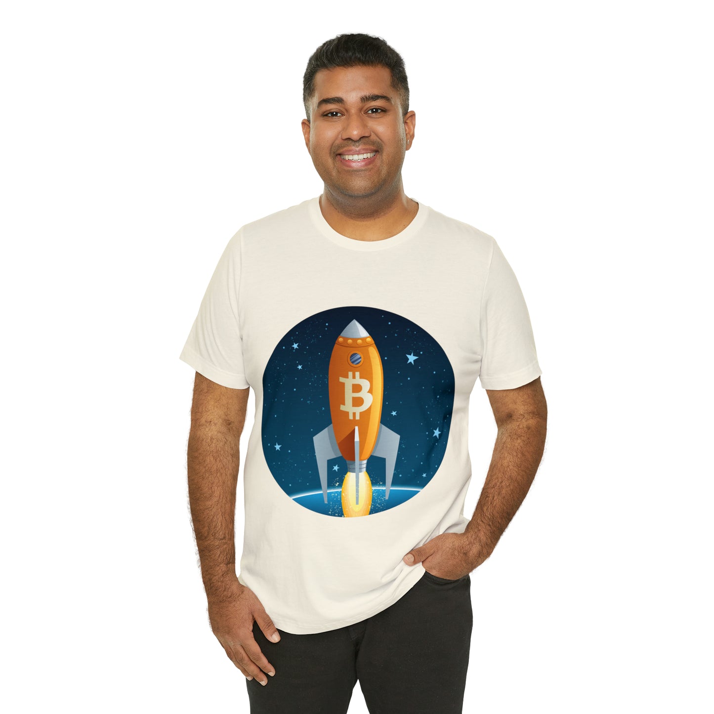 BitCoin Rocket Unisex Short Sleeve