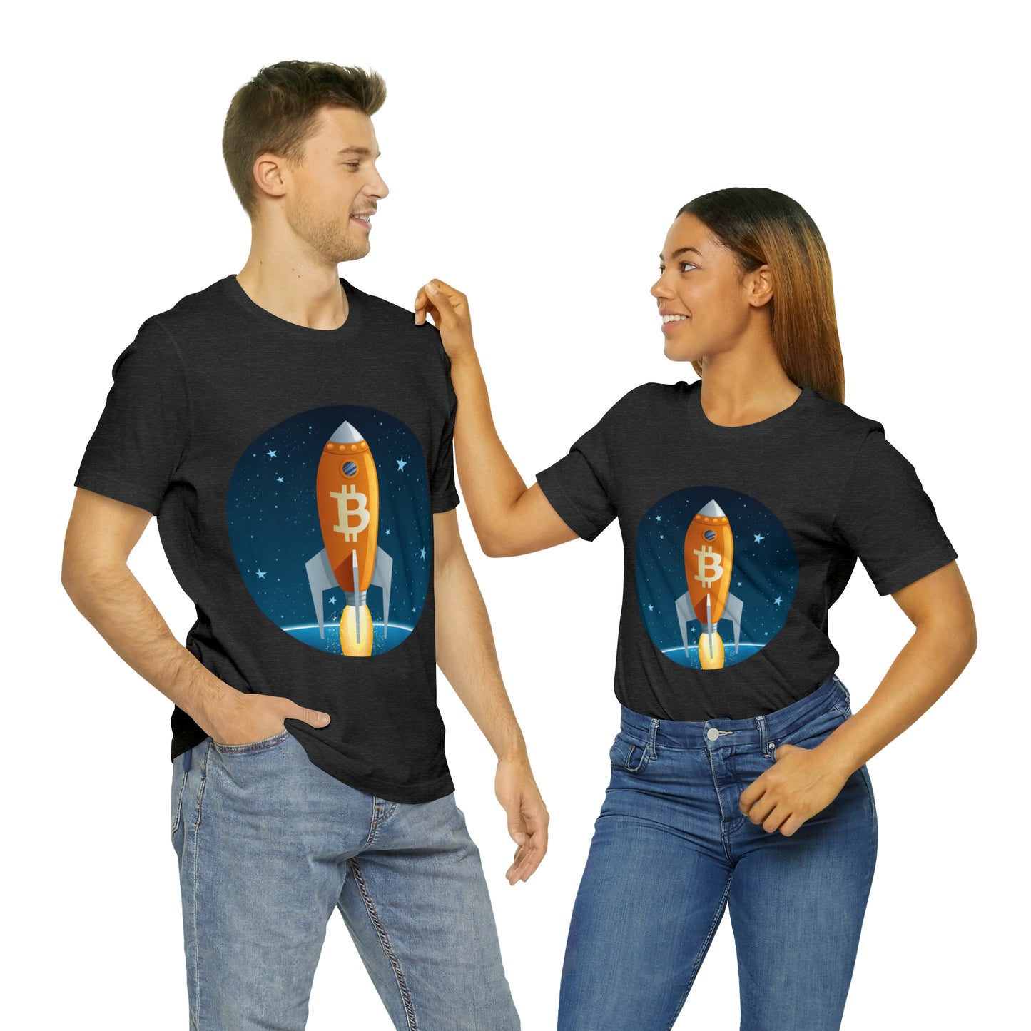 BitCoin Rocket Unisex Short Sleeve