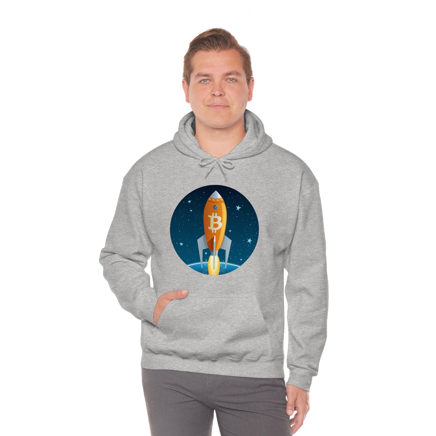 Bitcoin Rocket Unisex Hoodie