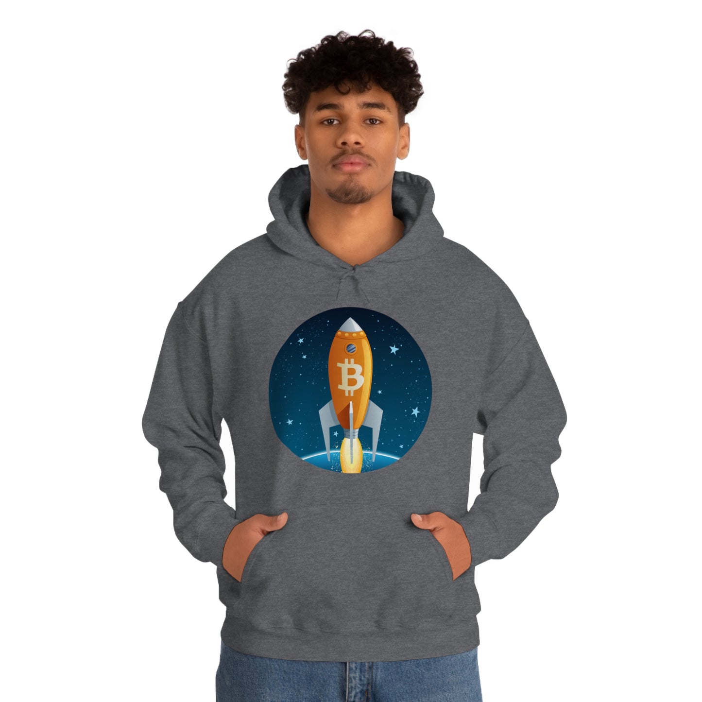 Bitcoin Rocket Unisex Hoodie