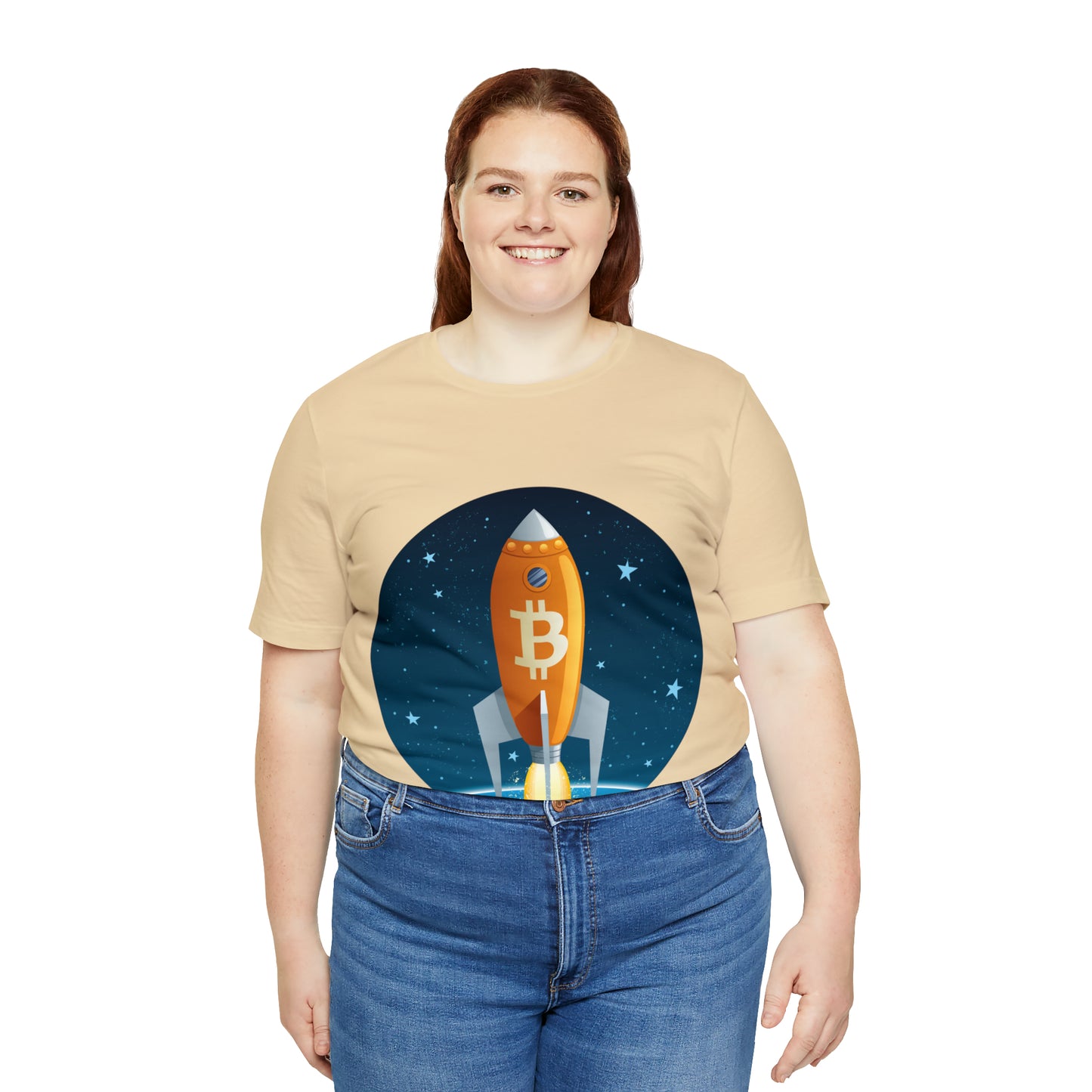 BitCoin Rocket Unisex Short Sleeve