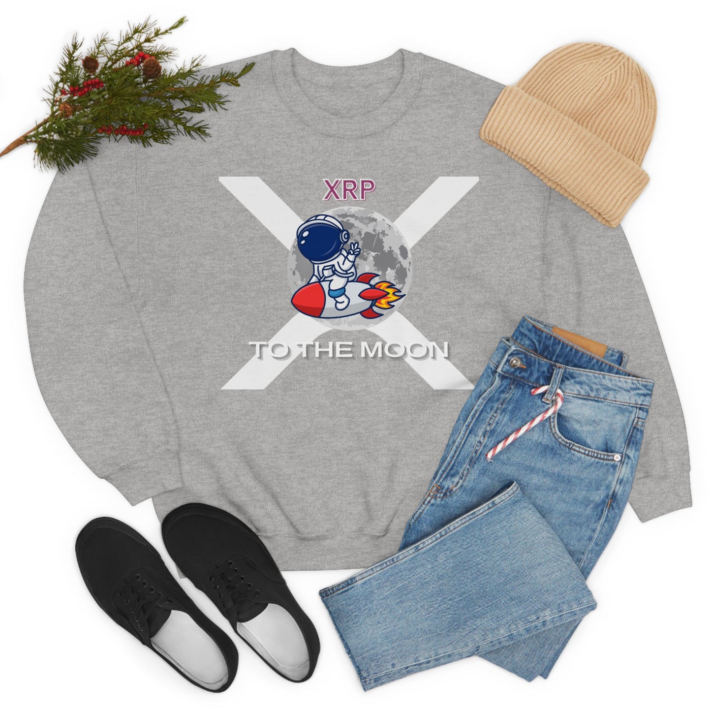 XRP To the Moon (Unisex Crewneck Sweatshirt)