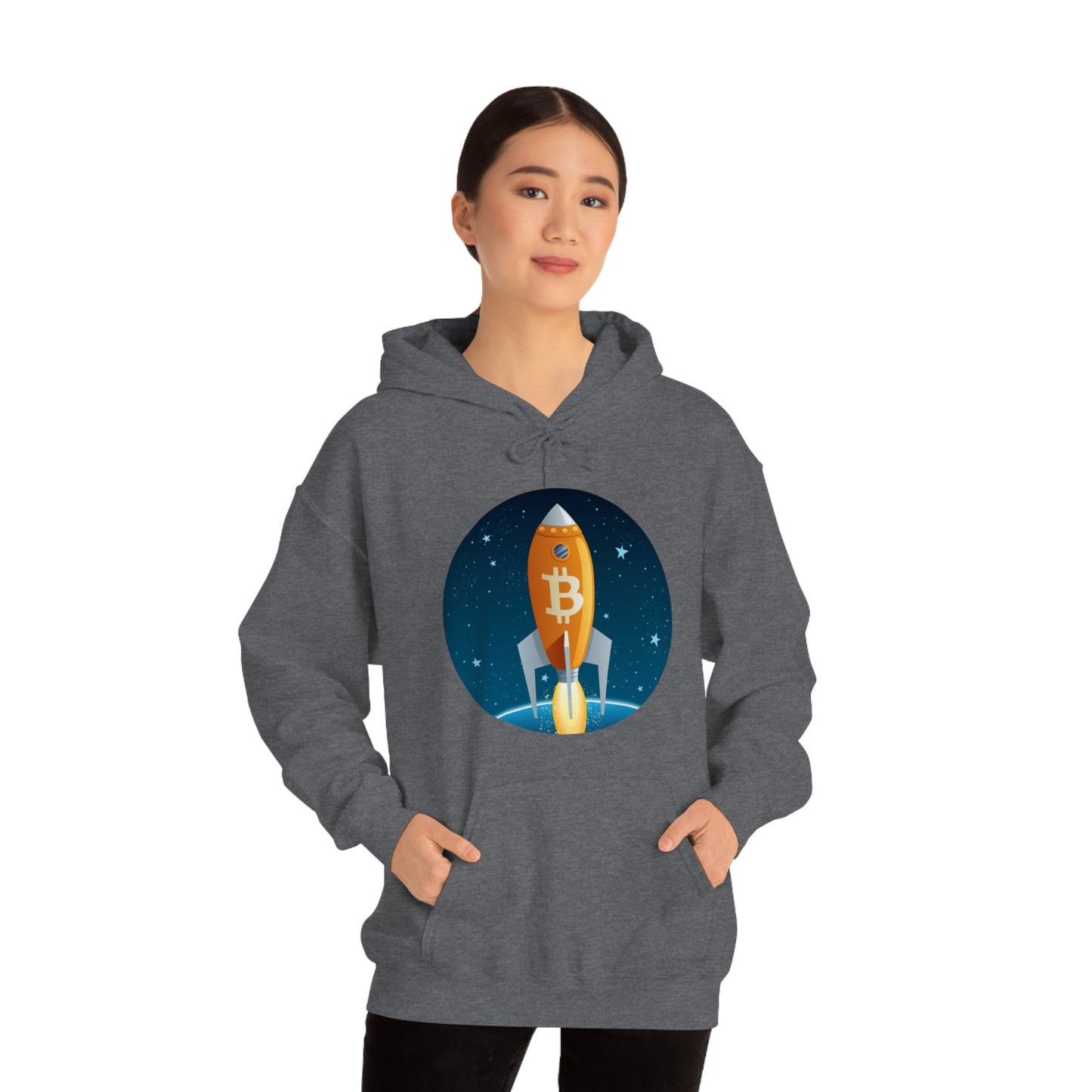 Bitcoin Rocket Unisex Hoodie