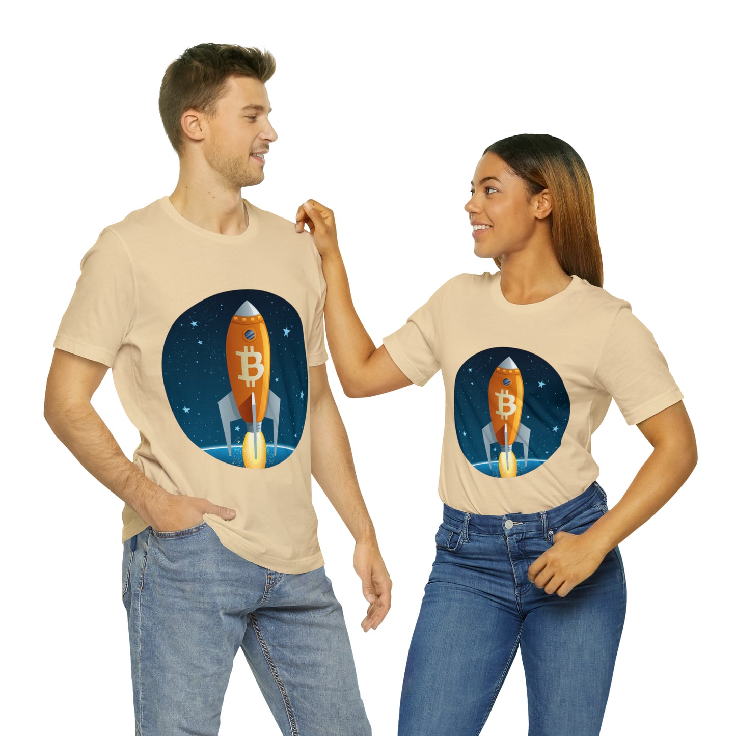 BitCoin Rocket Unisex Short Sleeve