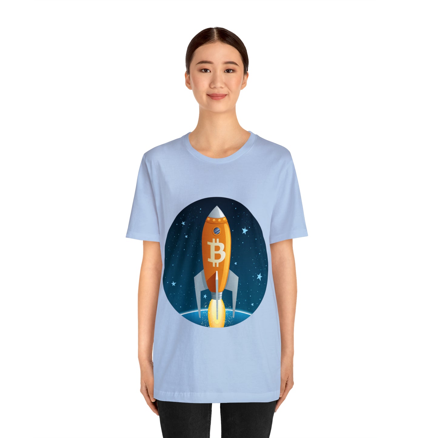 BitCoin Rocket Unisex Short Sleeve