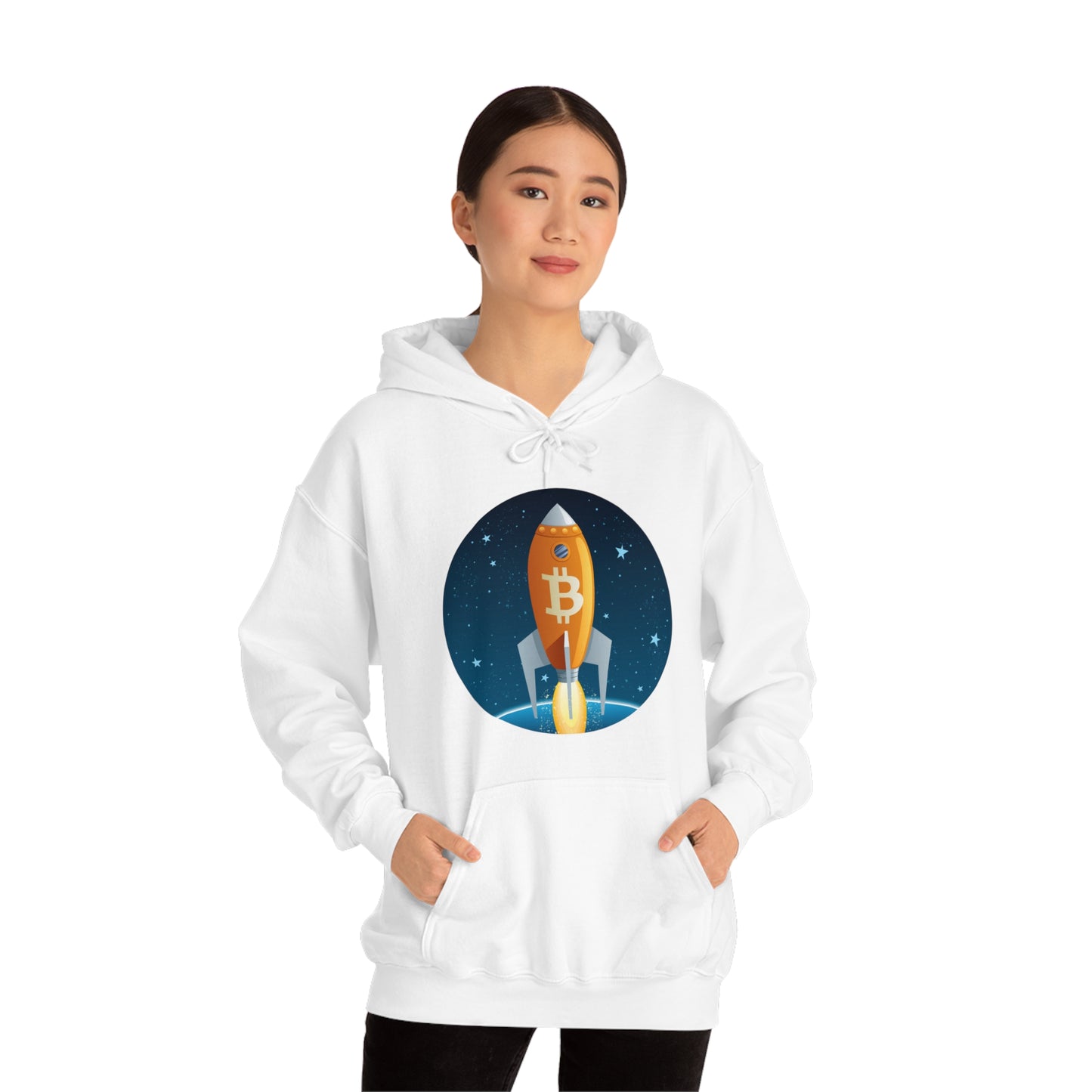 Bitcoin Rocket Unisex Hoodie