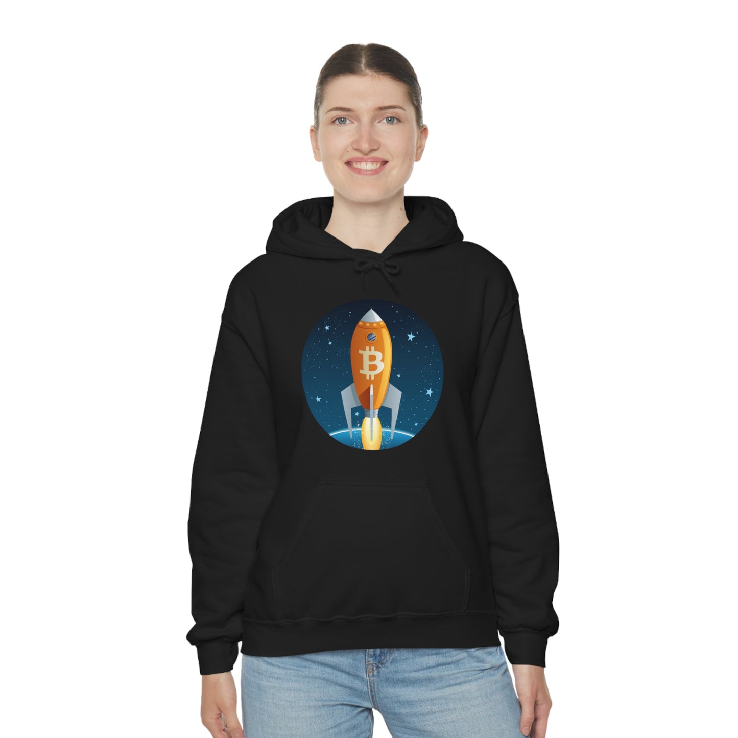 Bitcoin Rocket Unisex Hoodie