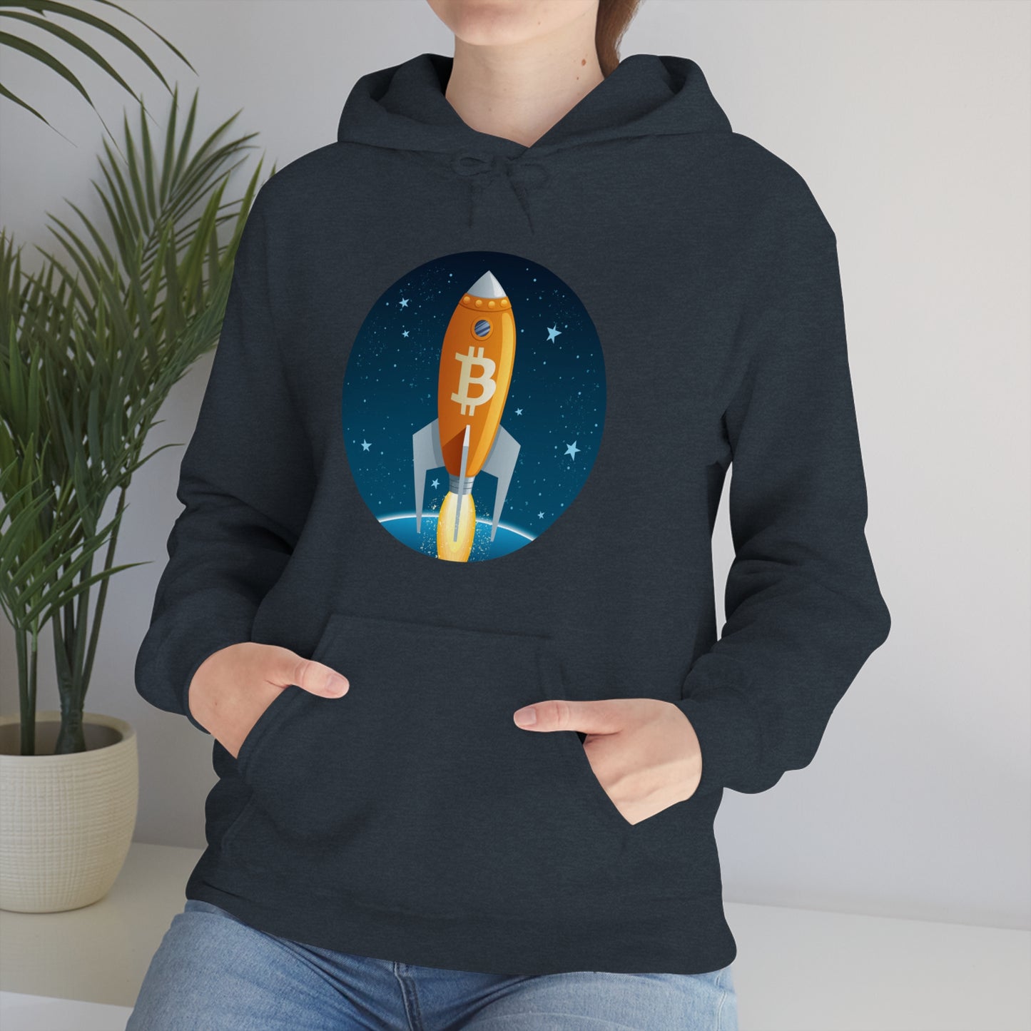 Bitcoin Rocket Unisex Hoodie