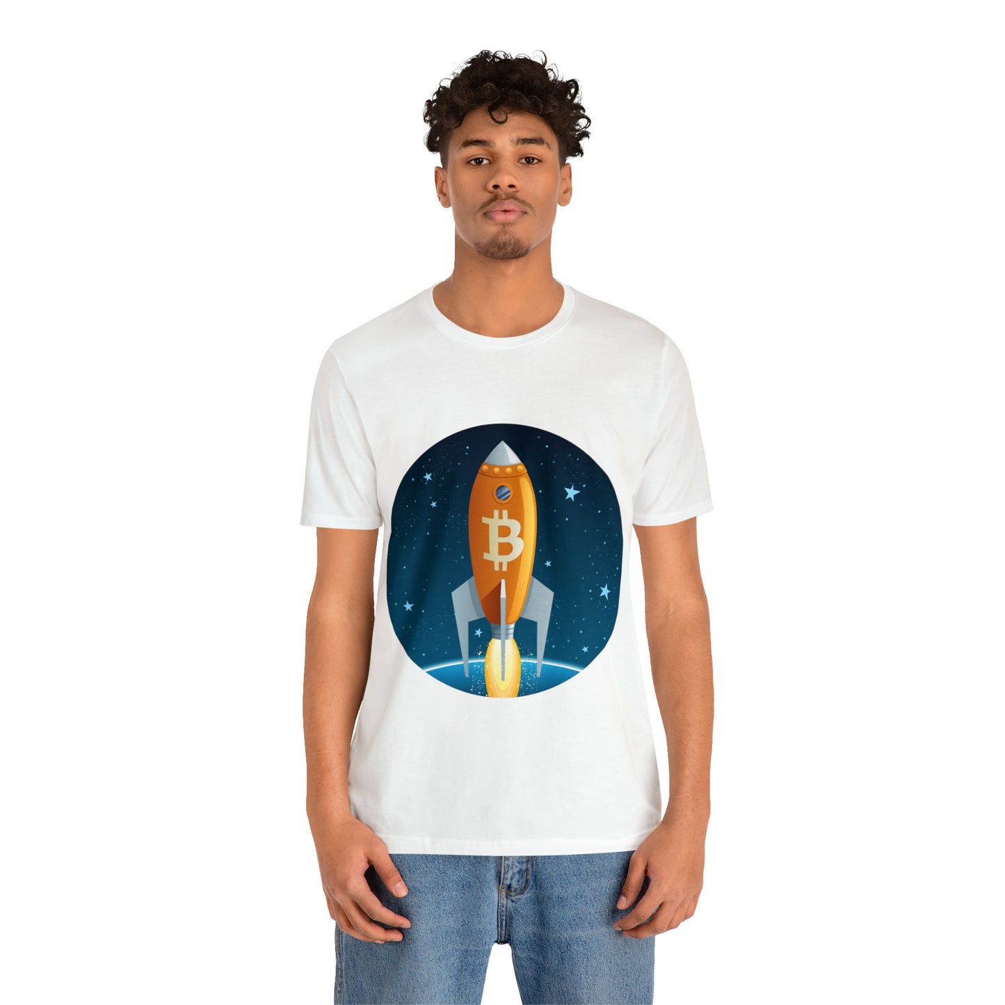 BitCoin Rocket Unisex Short Sleeve