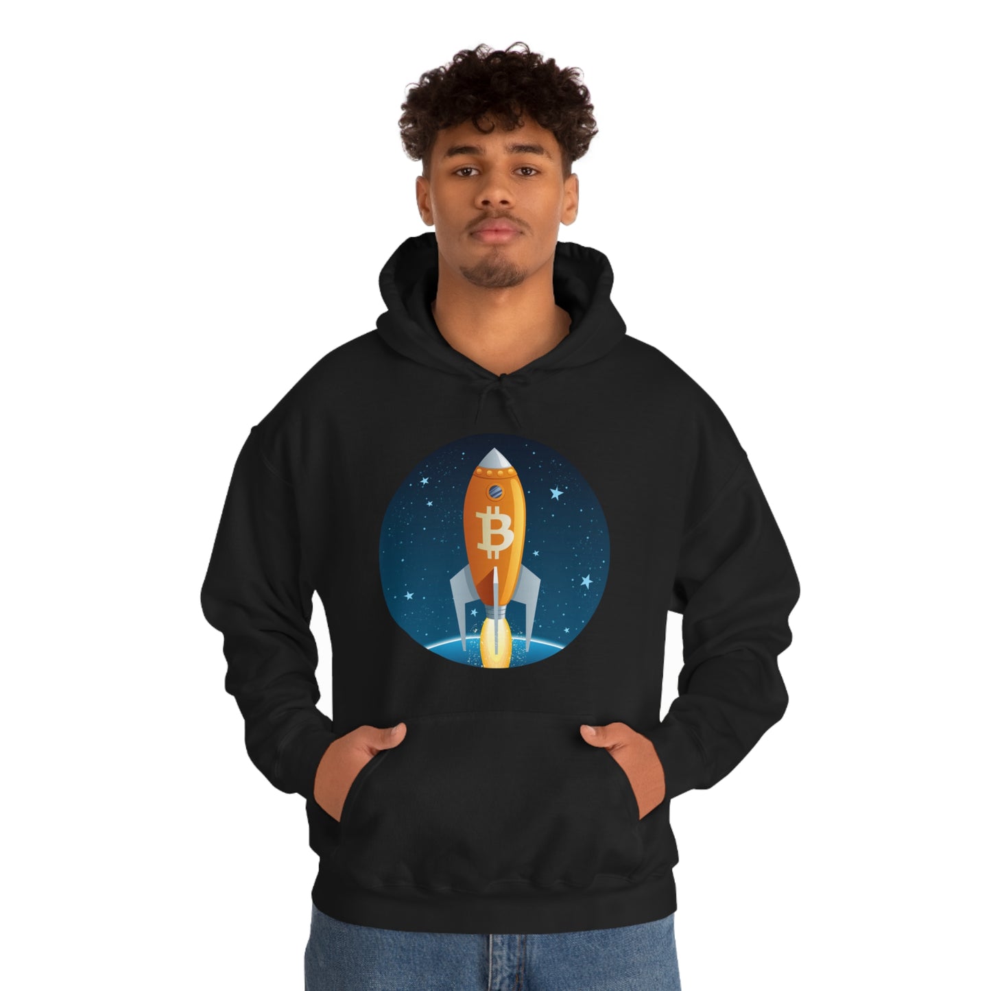 Bitcoin Rocket Unisex Hoodie