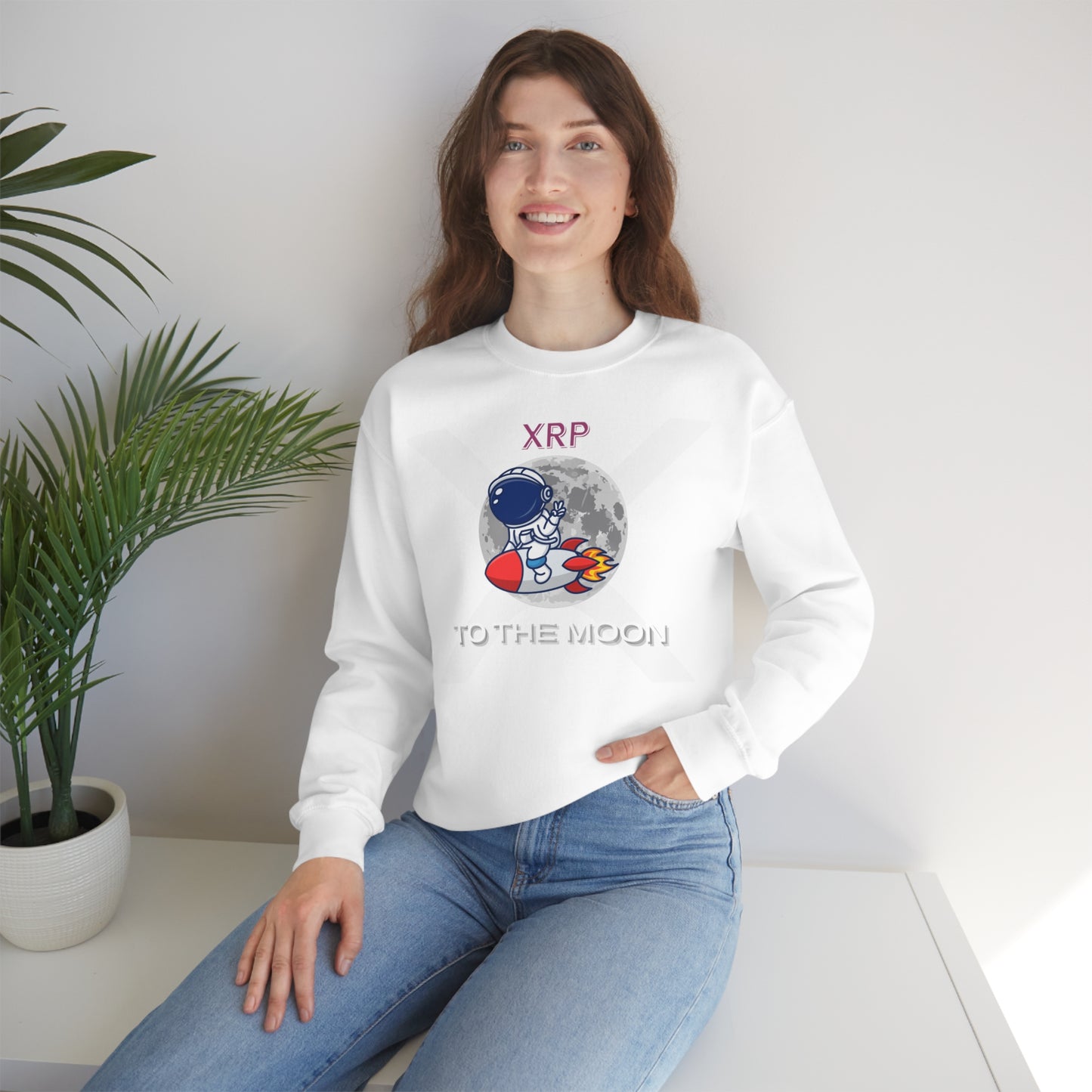 XRP To the Moon (Unisex Crewneck Sweatshirt)