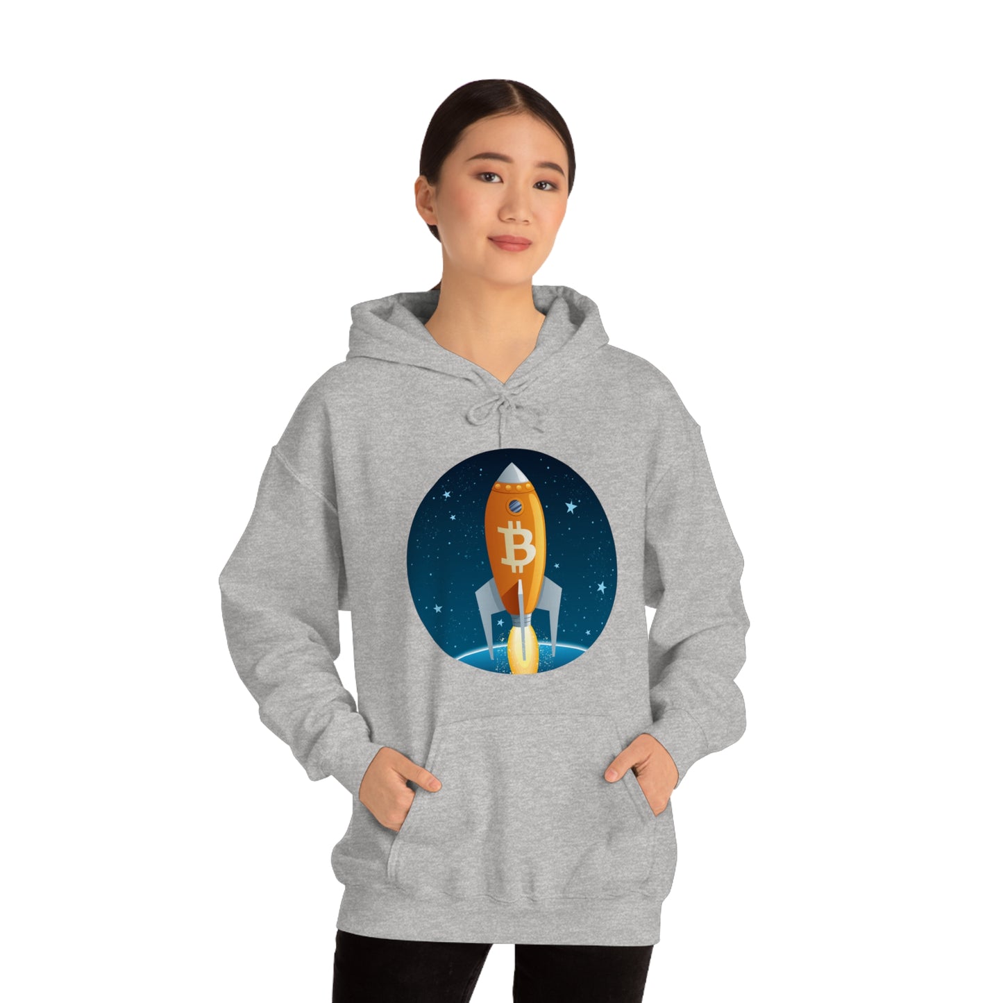 Bitcoin Rocket Unisex Hoodie