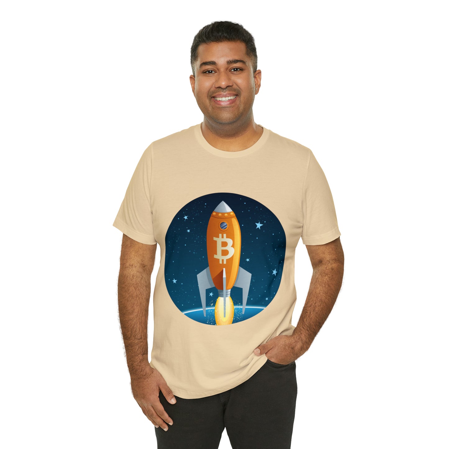 BitCoin Rocket Unisex Short Sleeve