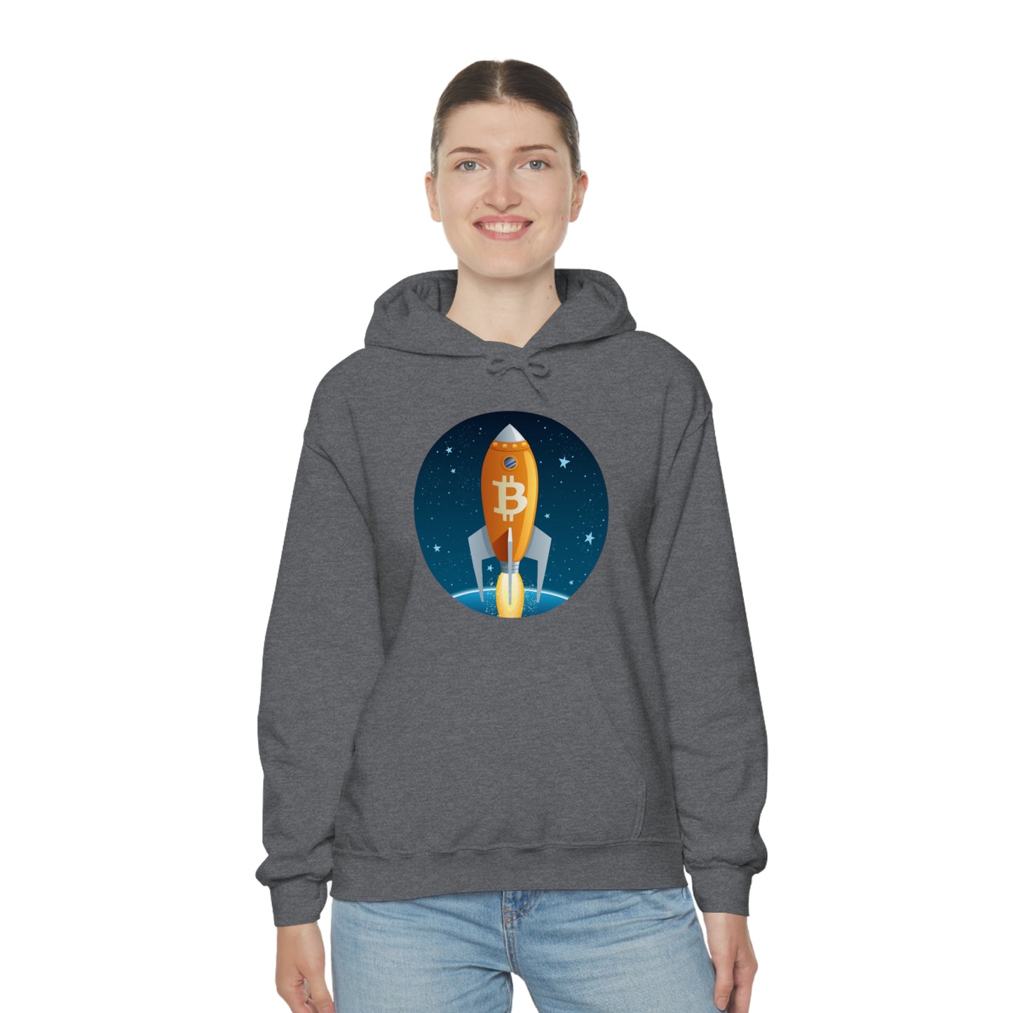 Bitcoin Rocket Unisex Hoodie