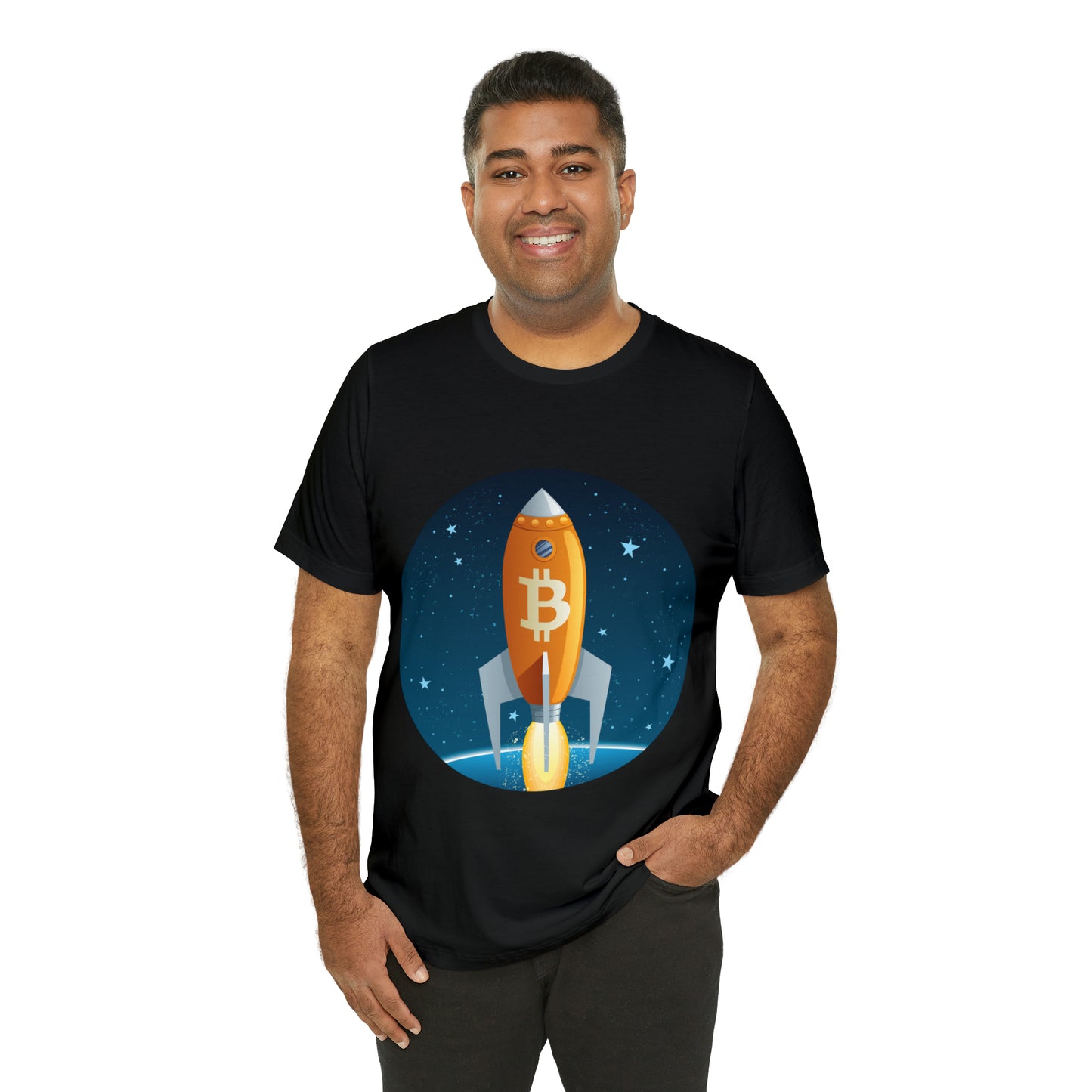 BitCoin Rocket Unisex Short Sleeve