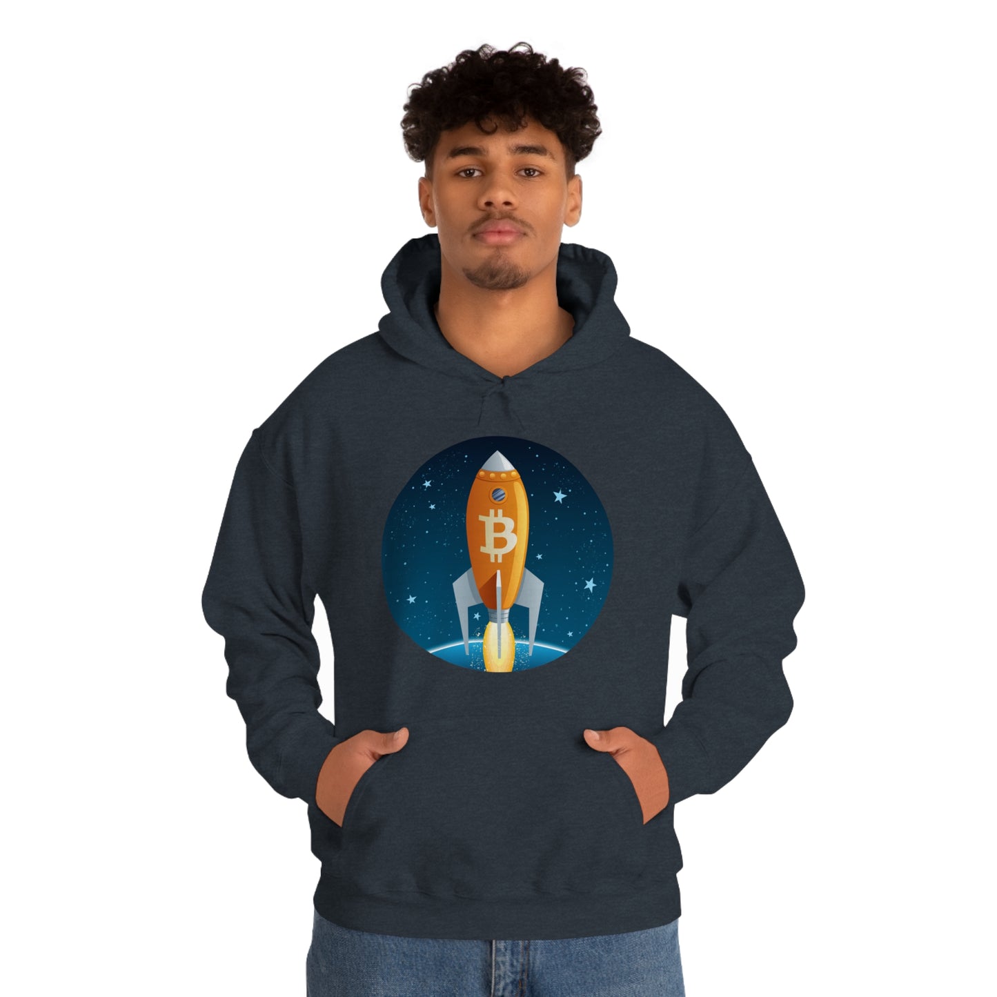 Bitcoin Rocket Unisex Hoodie