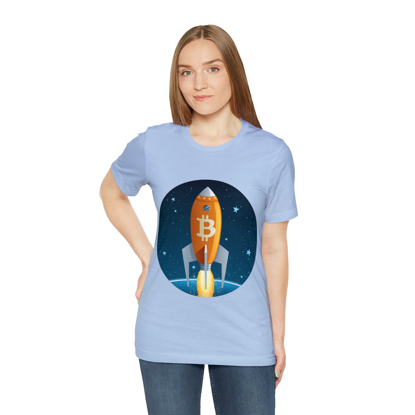 BitCoin Rocket Unisex Short Sleeve