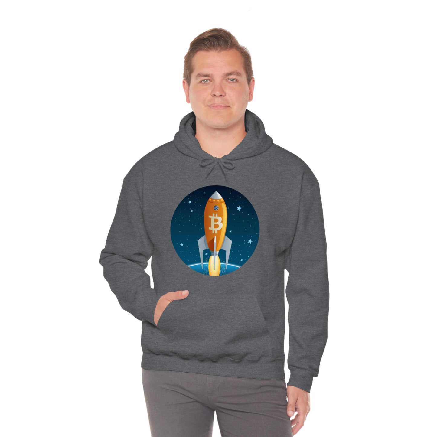 Bitcoin Rocket Unisex Hoodie