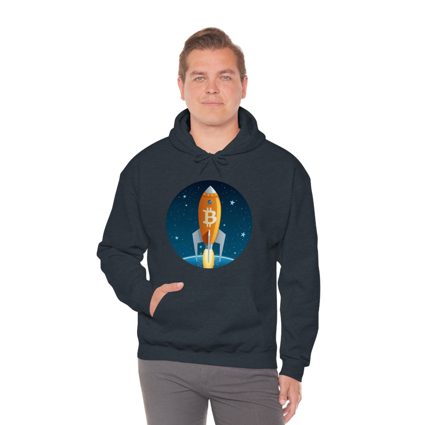 Bitcoin Rocket Unisex Hoodie