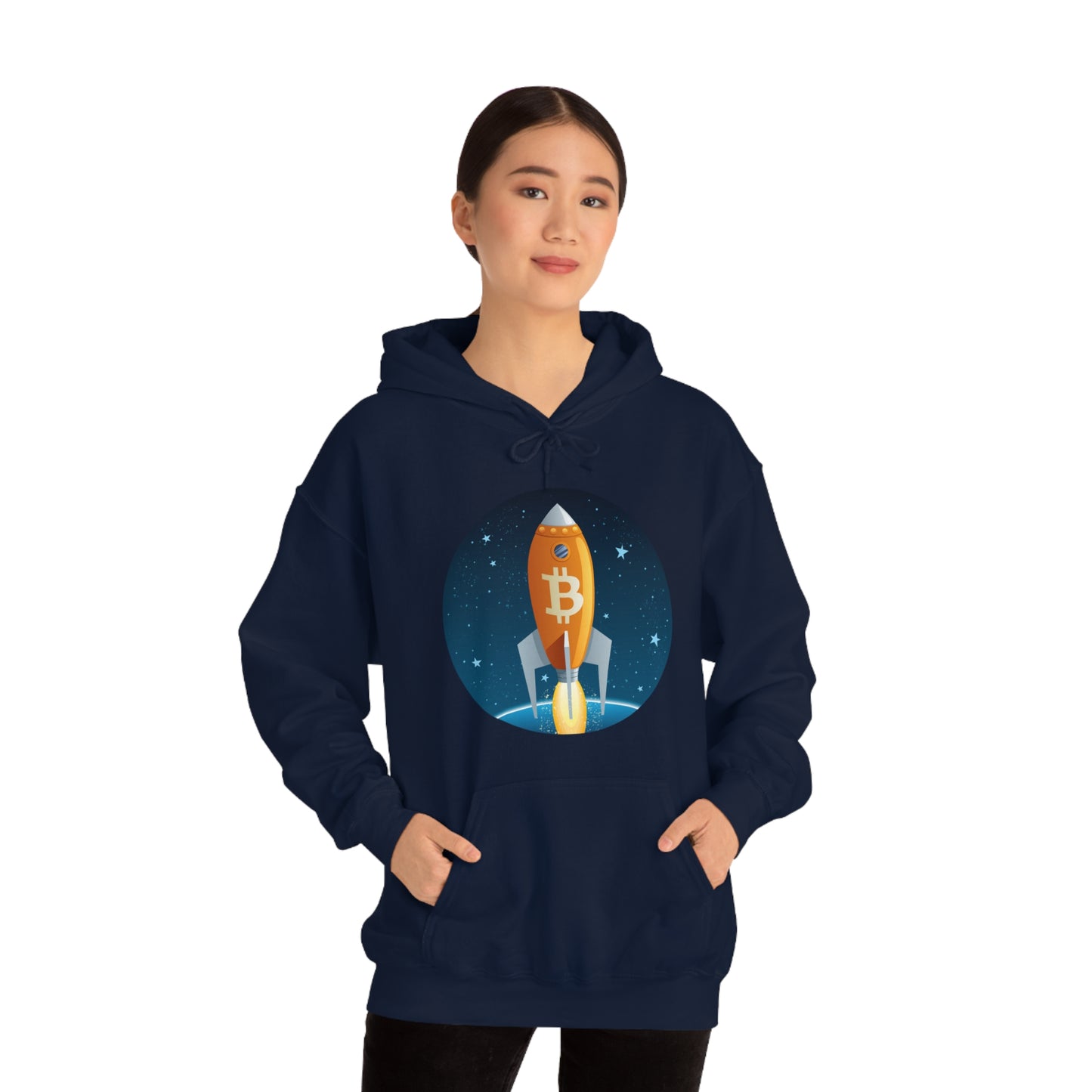 Bitcoin Rocket Unisex Hoodie