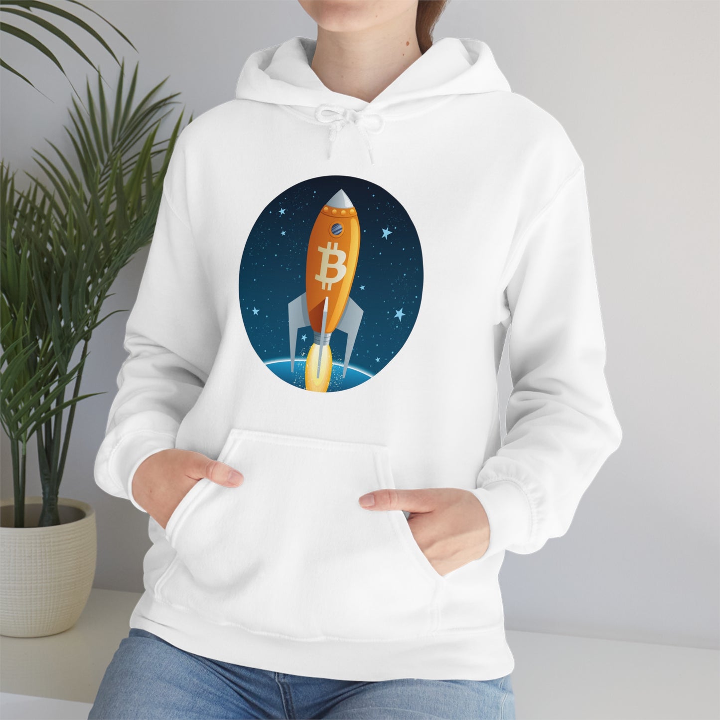 Bitcoin Rocket Unisex Hoodie