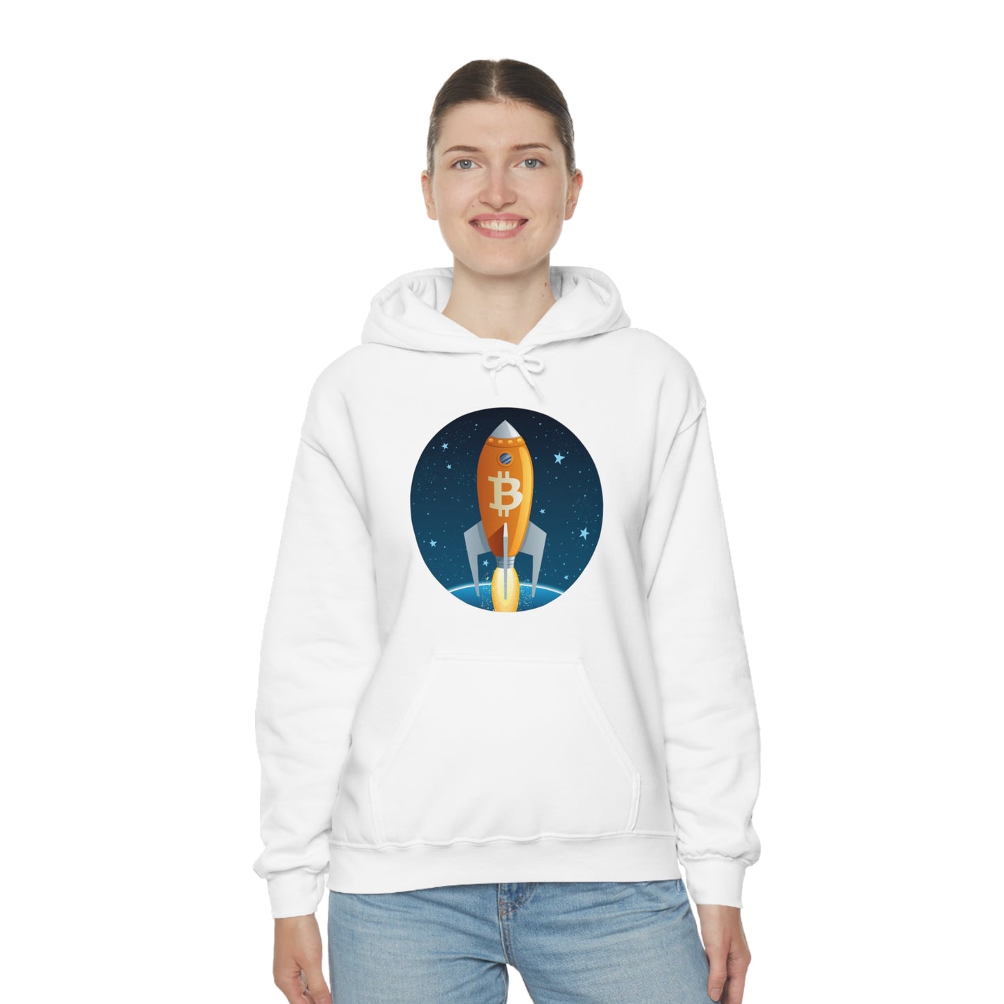 Bitcoin Rocket Unisex Hoodie