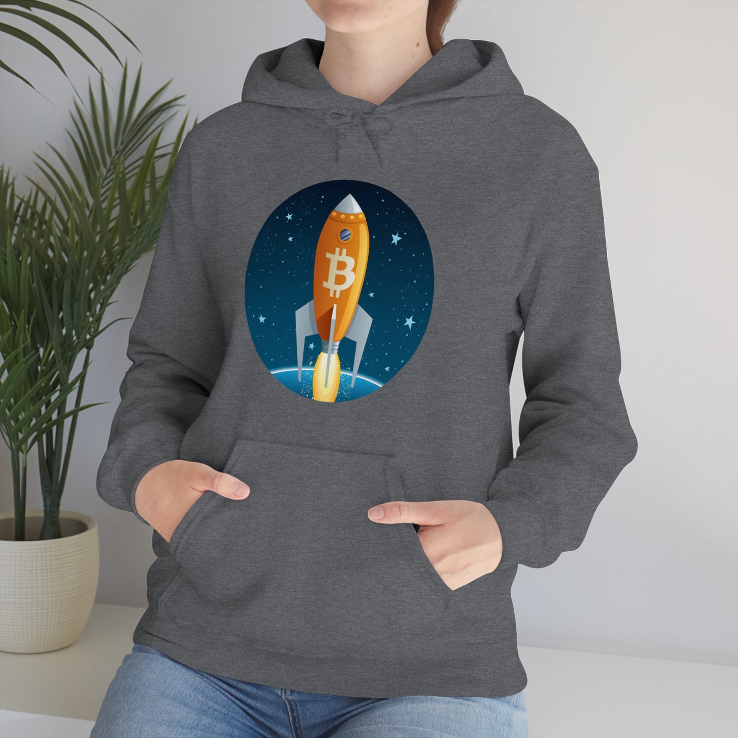 Bitcoin Rocket Unisex Hoodie