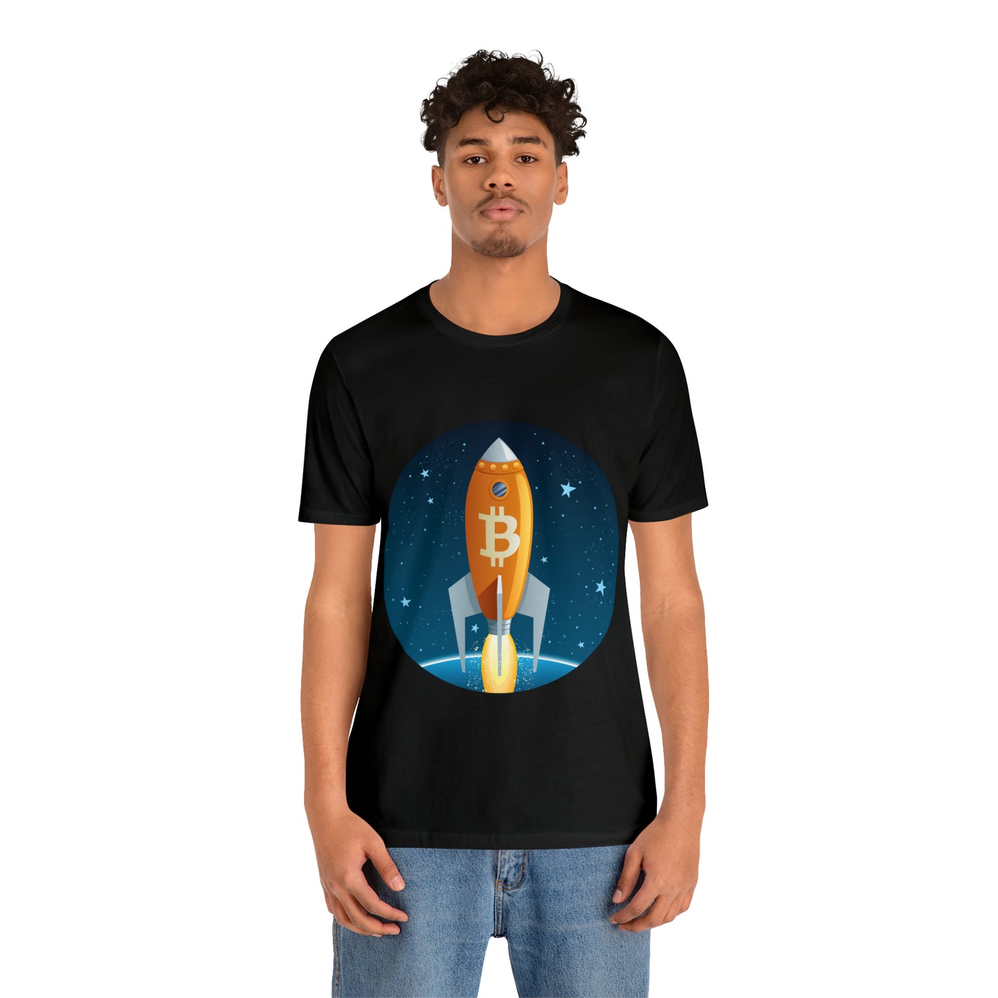 BitCoin Rocket Unisex Short Sleeve